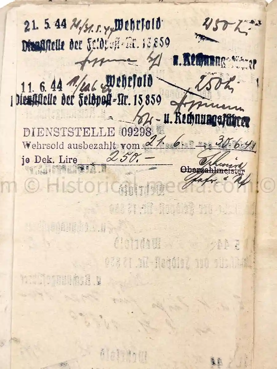 SOLDBUCH - 29. INFANTERIE-DIVISION FALKE - (sIG Sf.) - STALINGRAD