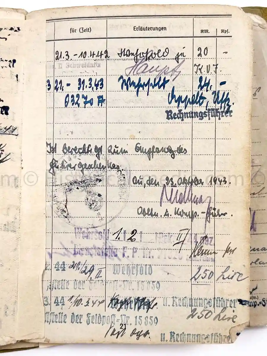 SOLDBUCH - 29. INFANTERIE-DIVISION FALKE - (sIG Sf.) - STALINGRAD