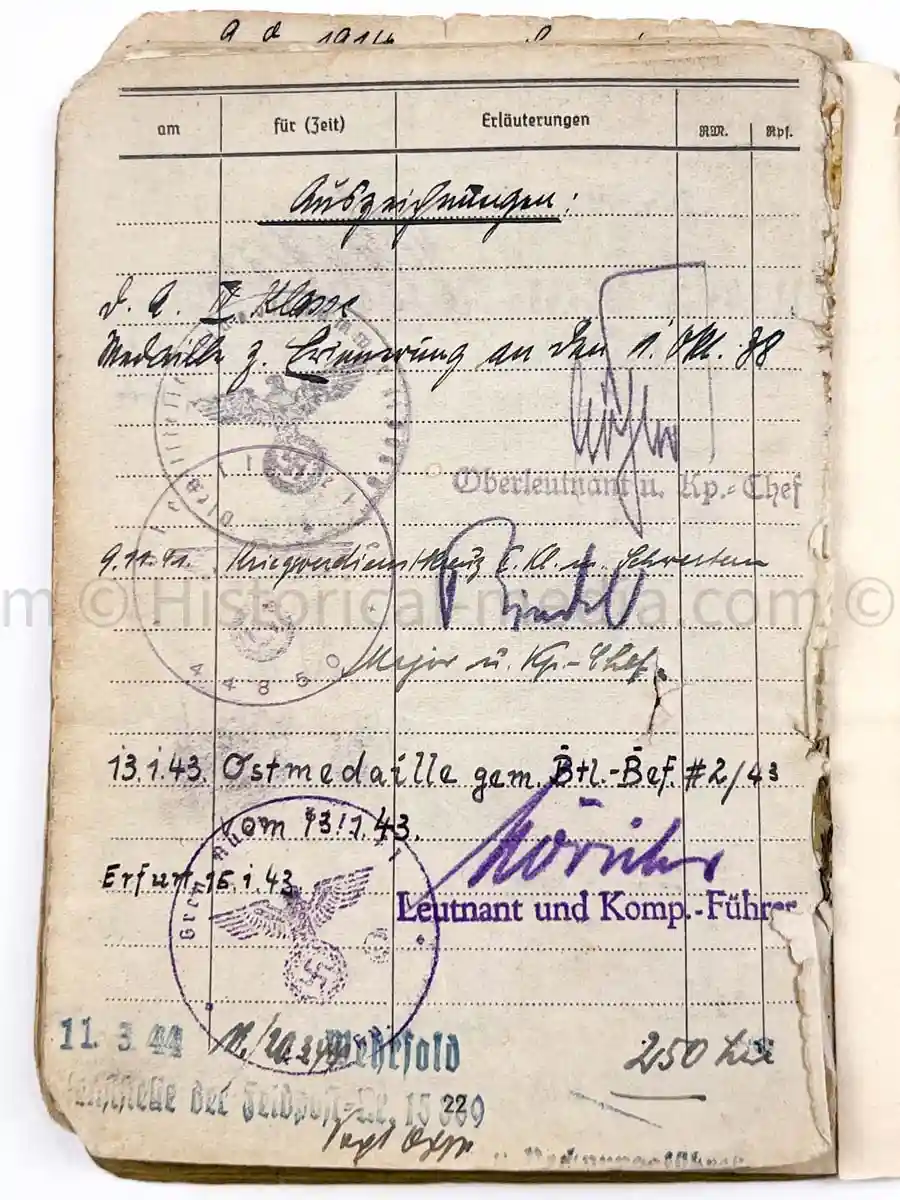 SOLDBUCH - 29. INFANTERIE-DIVISION FALKE - (sIG Sf.) - STALINGRAD