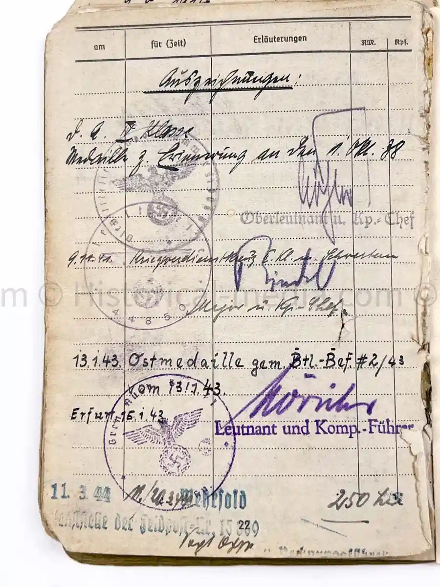 SOLDBUCH - 29. INFANTERIE-DIVISION FALKE - (sIG Sf.) - STALINGRAD