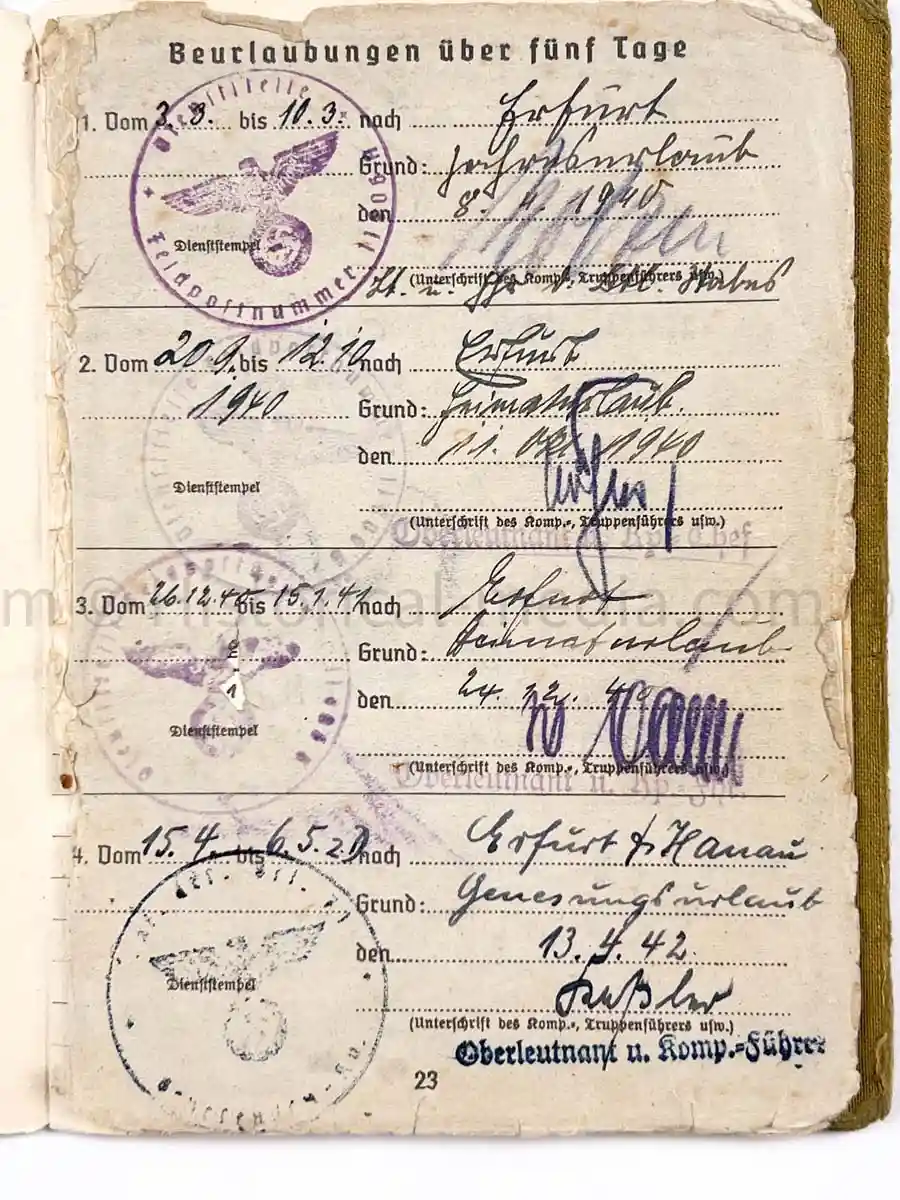 SOLDBUCH - 29. INFANTERIE-DIVISION FALKE - (sIG Sf.) - STALINGRAD