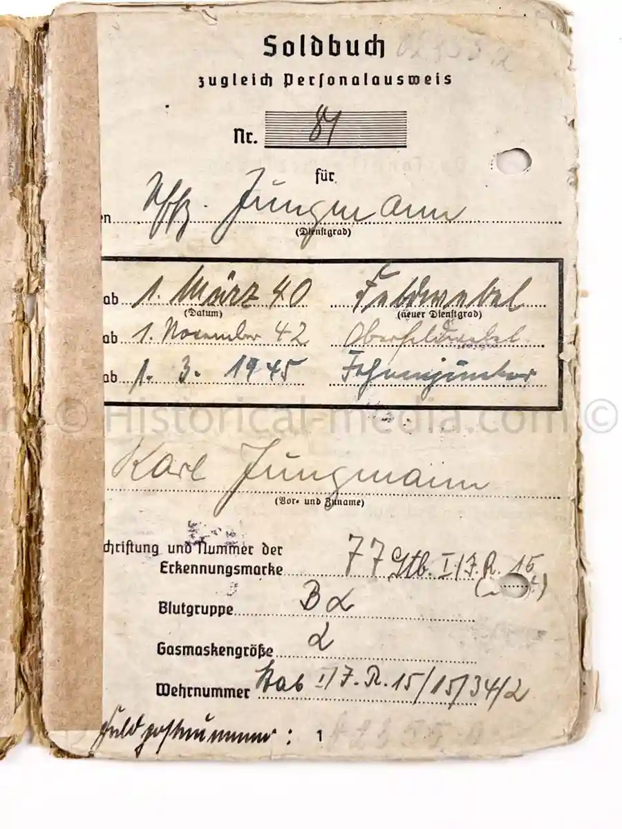 SOLDBUCH - 29. INFANTERIE-DIVISION FALKE - PANZER VERNICHTUNGS BRIGADE MECKLENBÜRG