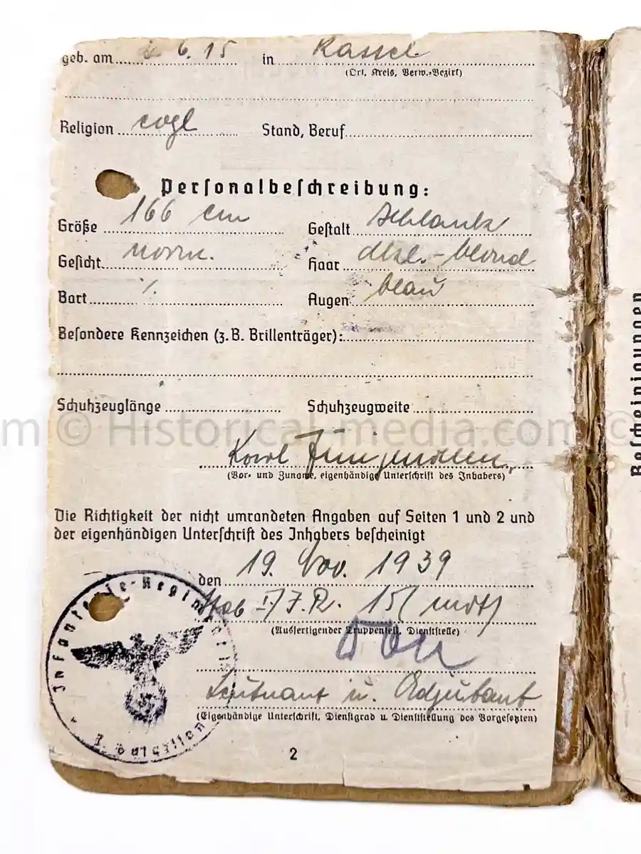 SOLDBUCH - 29. INFANTERIE-DIVISION FALKE - PANZER VERNICHTUNGS BRIGADE MECKLENBÜRG