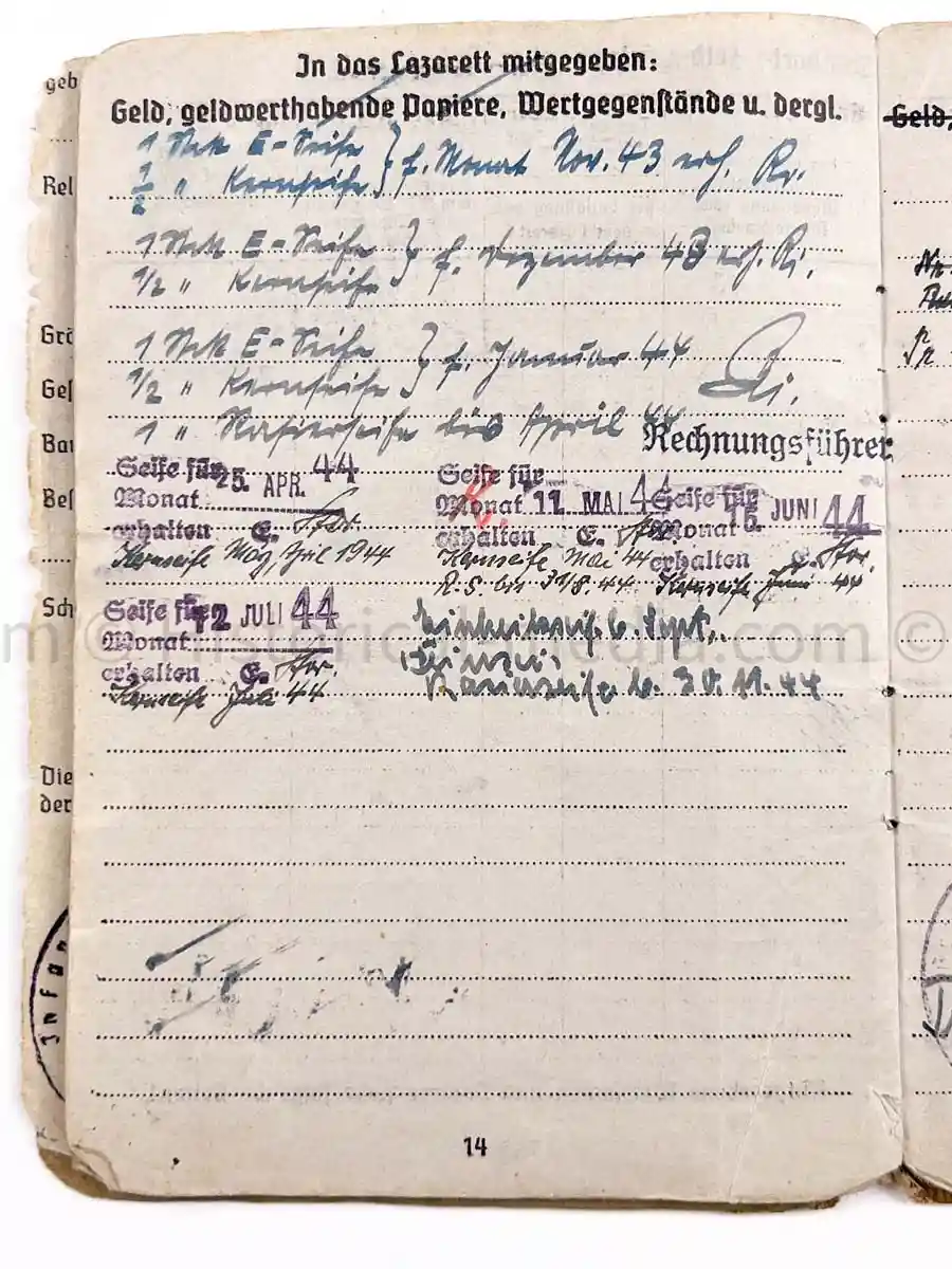 SOLDBUCH - 29. INFANTERIE-DIVISION FALKE - PANZER VERNICHTUNGS BRIGADE MECKLENBÜRG