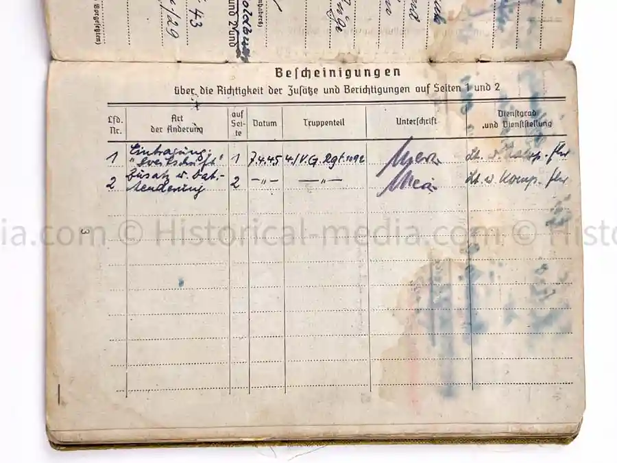 SOLDBUCH - 547. VOLKSGRENADIER DIVISION - PANZER GRENADIER REGIMENT ODER