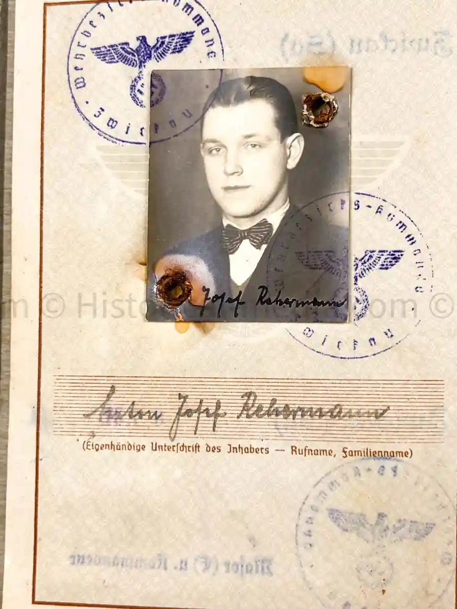 WEHRPASS - JAGDGESCHWADER 27 - EBEN EMAEL - AFRIKAKORPS - D-DAY - NORMANDY !