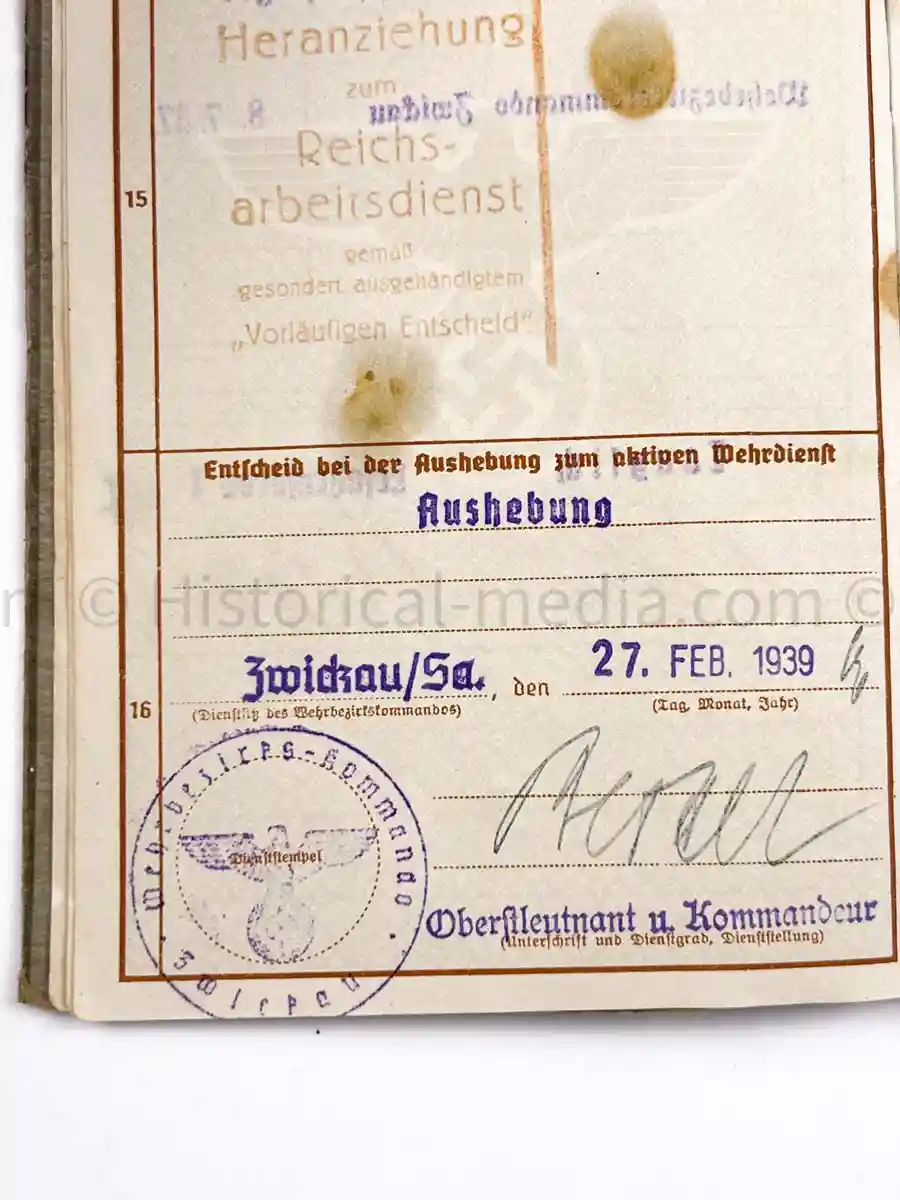 WEHRPASS - JAGDGESCHWADER 27 - EBEN EMAEL - AFRIKAKORPS - D-DAY - NORMANDY !