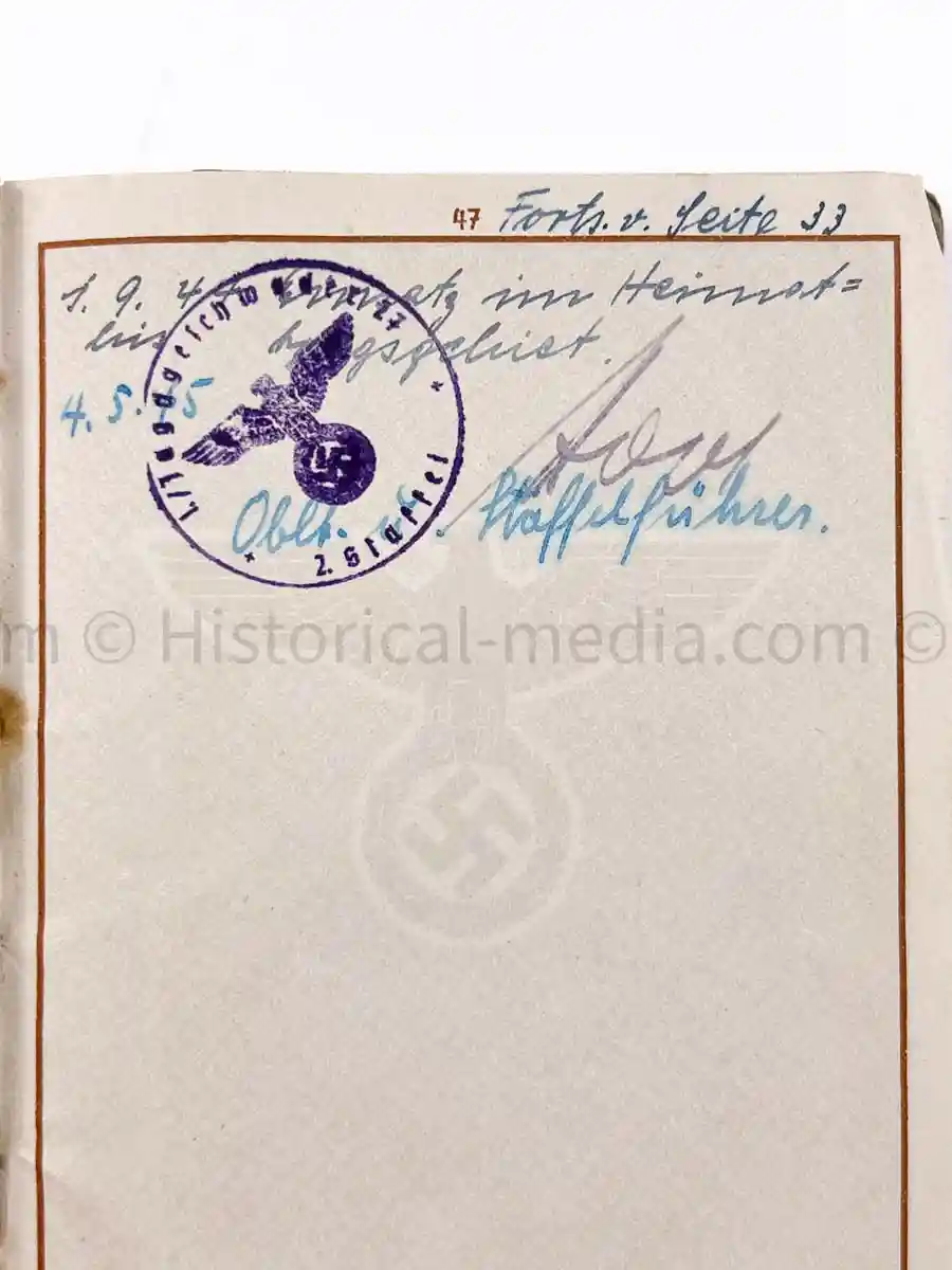 WEHRPASS - JAGDGESCHWADER 27 - EBEN EMAEL - AFRIKAKORPS - D-DAY - NORMANDY !