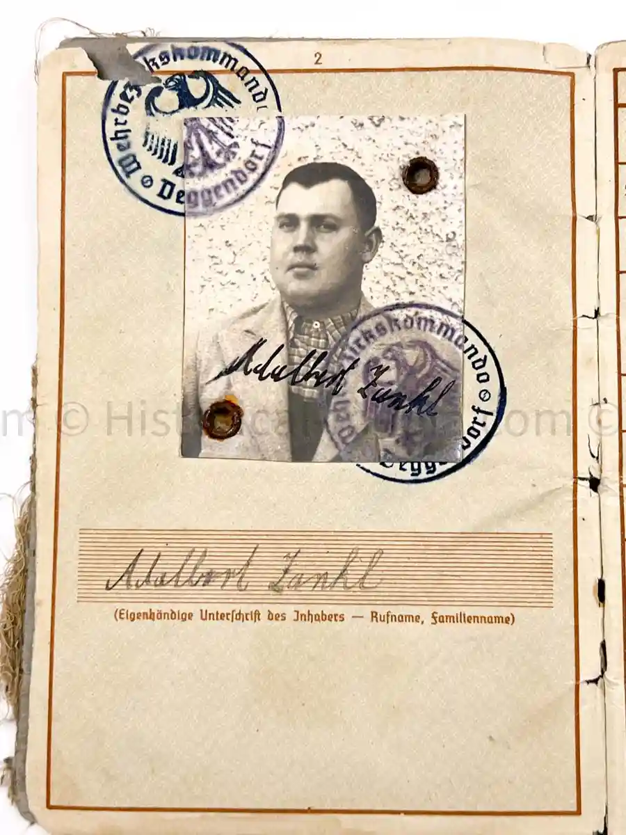 WEHRPASS - PIONIER BATAILLON 88 - 46 INFANTERIE DIVISION - POLAND, FRANCE & RUSSIA - SEVASTAPOL 