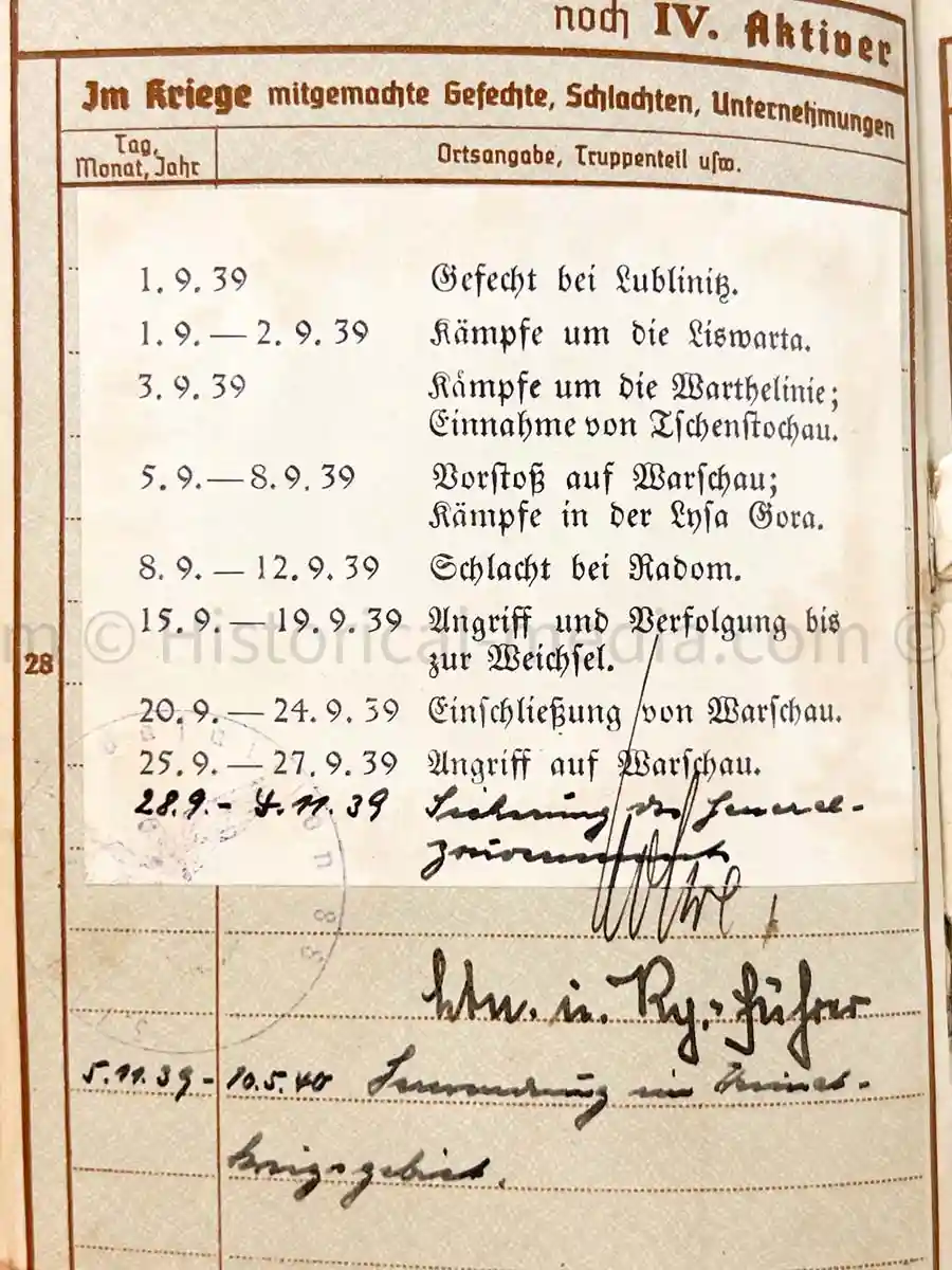 WEHRPASS - PIONIER BAT. 88 - 46. INFANTERIE DIVISION - POLAND, FRANCE, RUSSIA - KIA 