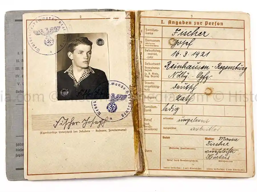 WEHRPASS - PANZERJÄGER ABTEILUNG 52 - 46. INFANTERIE DIVISION - POLAND, FRANCE, RUSSIA 