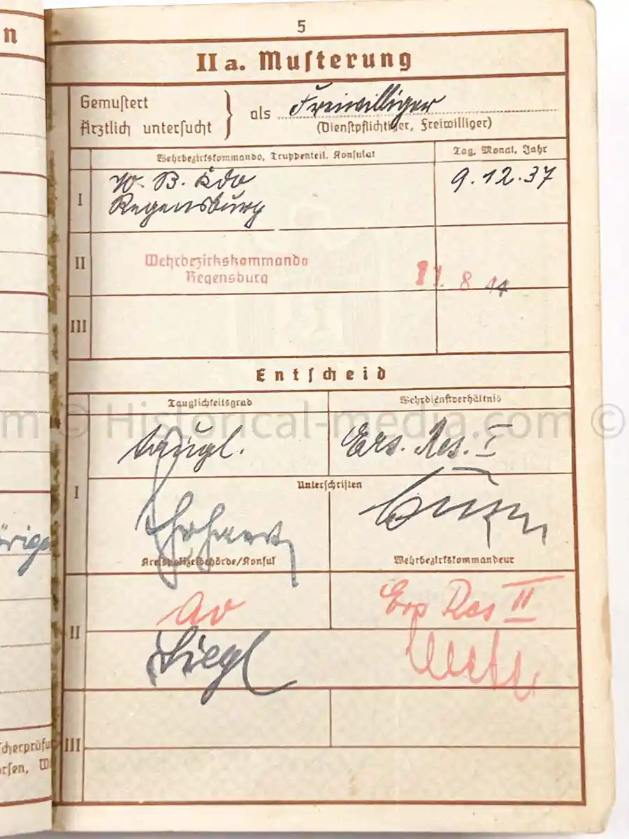WEHRPASS - PANZERJÄGER ABTEILUNG 52 - 46. INFANTERIE DIVISION - POLAND, FRANCE, RUSSIA 