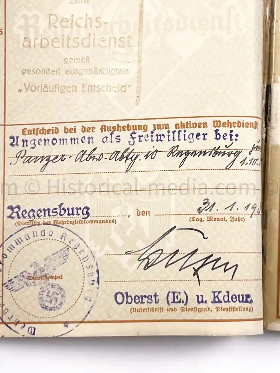 WEHRPASS - PANZERJÄGER ABTEILUNG 52 - 46. INFANTERIE DIVISION - POLAND, FRANCE, RUSSIA 