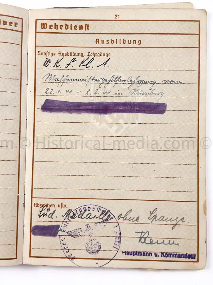 WEHRPASS - PANZERJÄGER ABTEILUNG 52 - 46. INFANTERIE DIVISION - POLAND, FRANCE, RUSSIA 