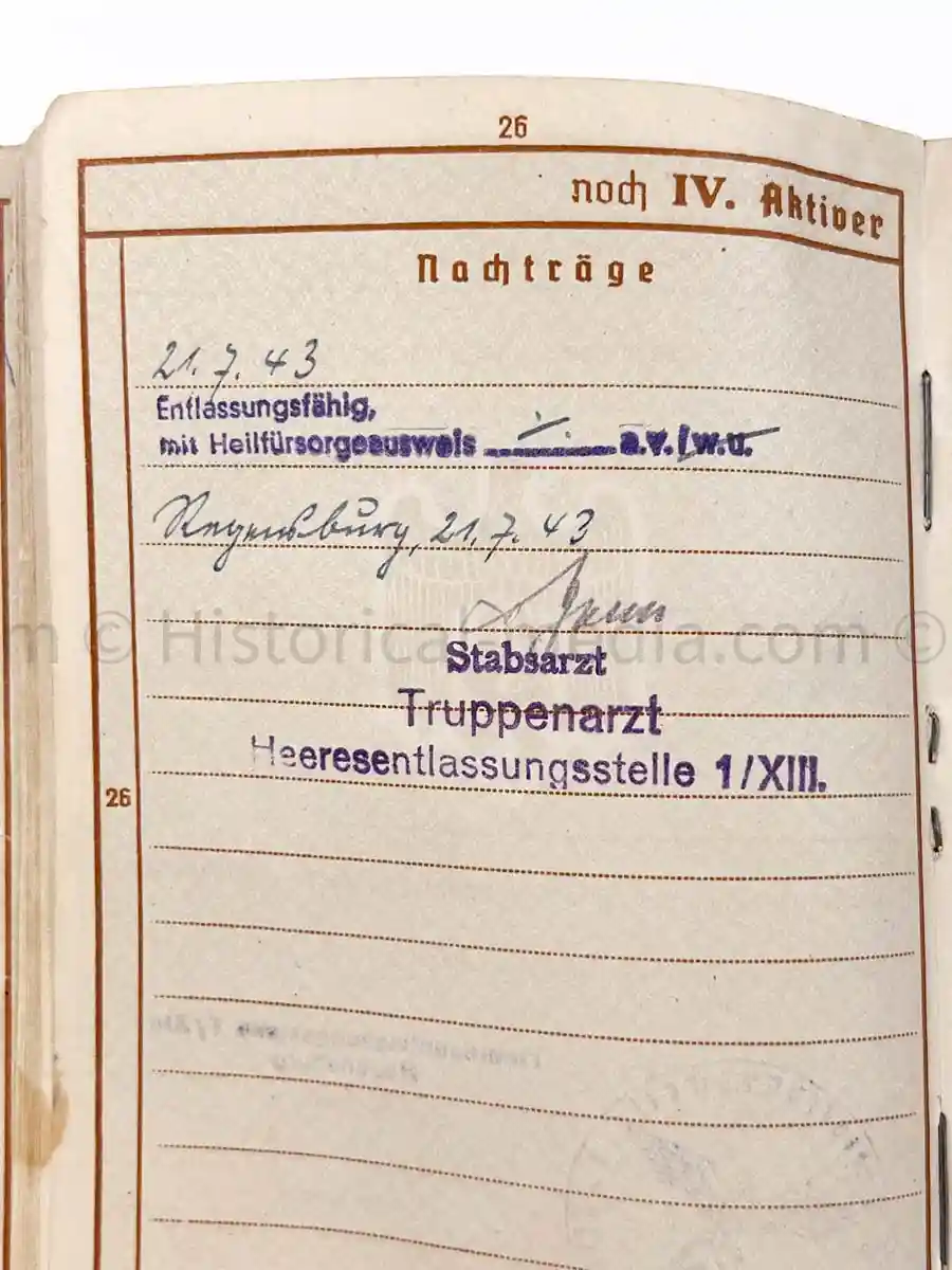 WEHRPASS - PANZERJÄGER ABTEILUNG 52 - 46. INFANTERIE DIVISION - POLAND, FRANCE, RUSSIA 