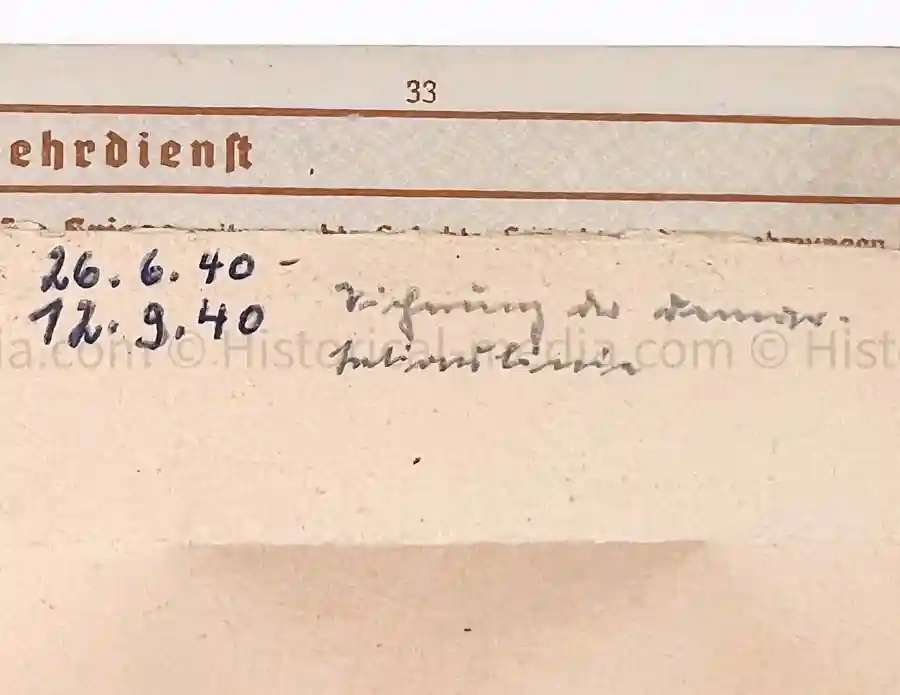 WEHRPASS - PANZERJÄGER ABTEILUNG 52 - 46. INFANTERIE DIVISION - POLAND, FRANCE, RUSSIA 