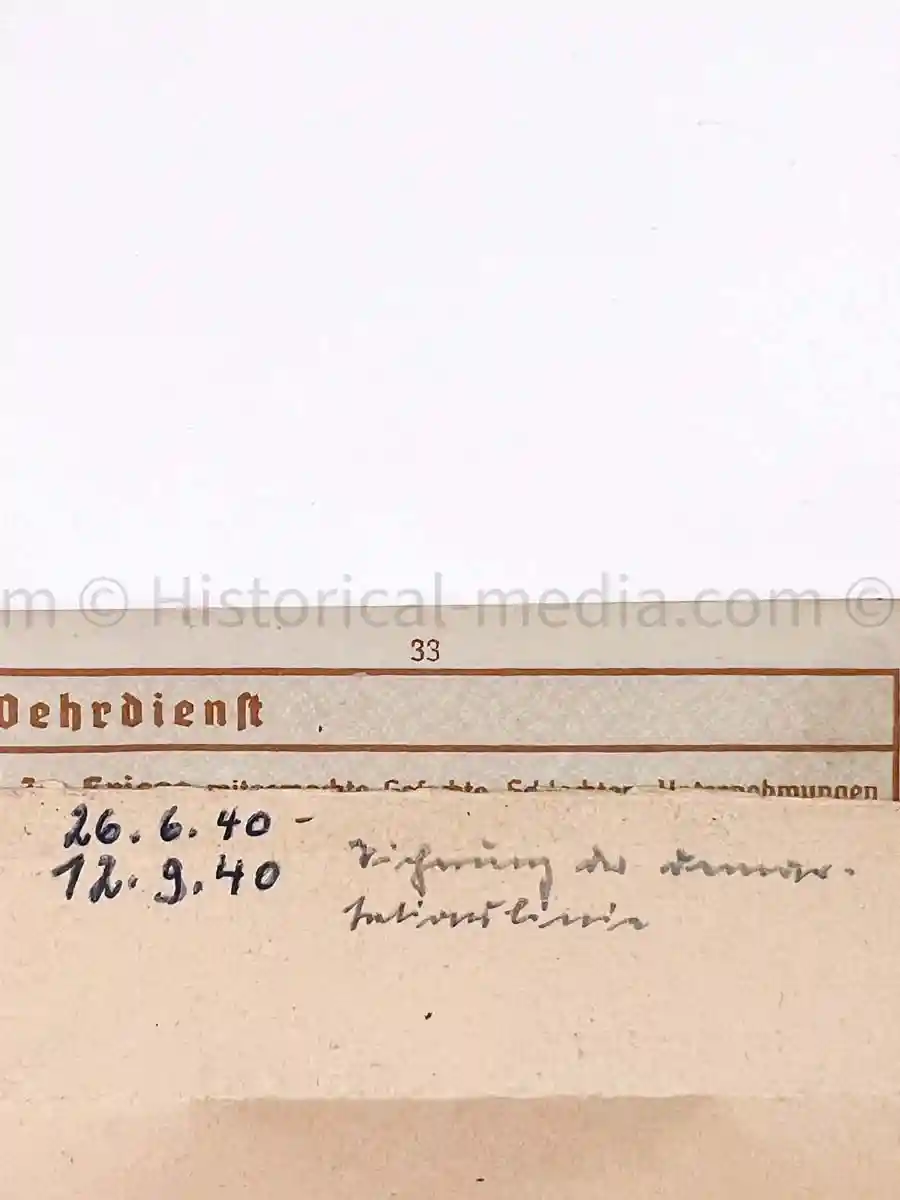 WEHRPASS - PANZERJÄGER ABTEILUNG 52 - 46. INFANTERIE DIVISION - POLAND, FRANCE, RUSSIA 