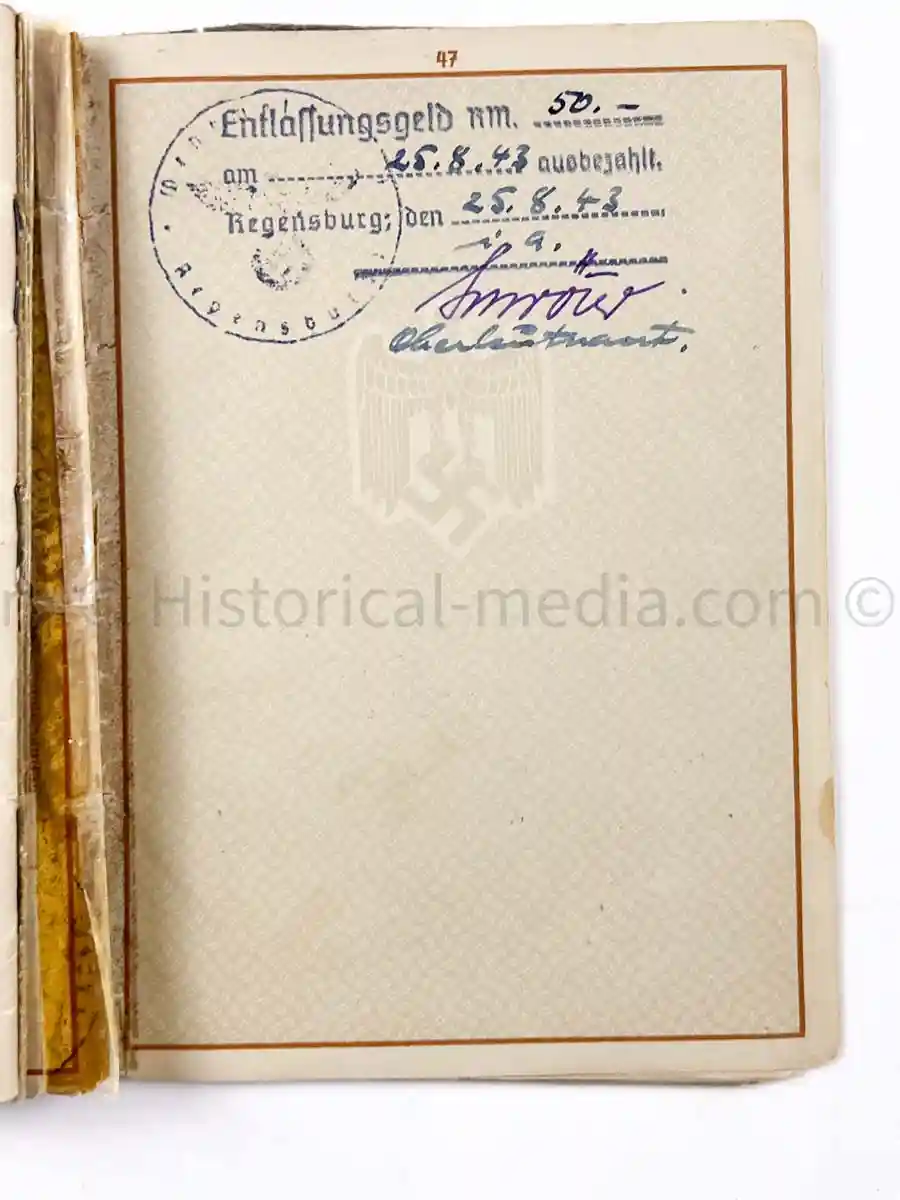 WEHRPASS - PANZERJÄGER ABTEILUNG 52 - 46. INFANTERIE DIVISION - POLAND, FRANCE, RUSSIA 