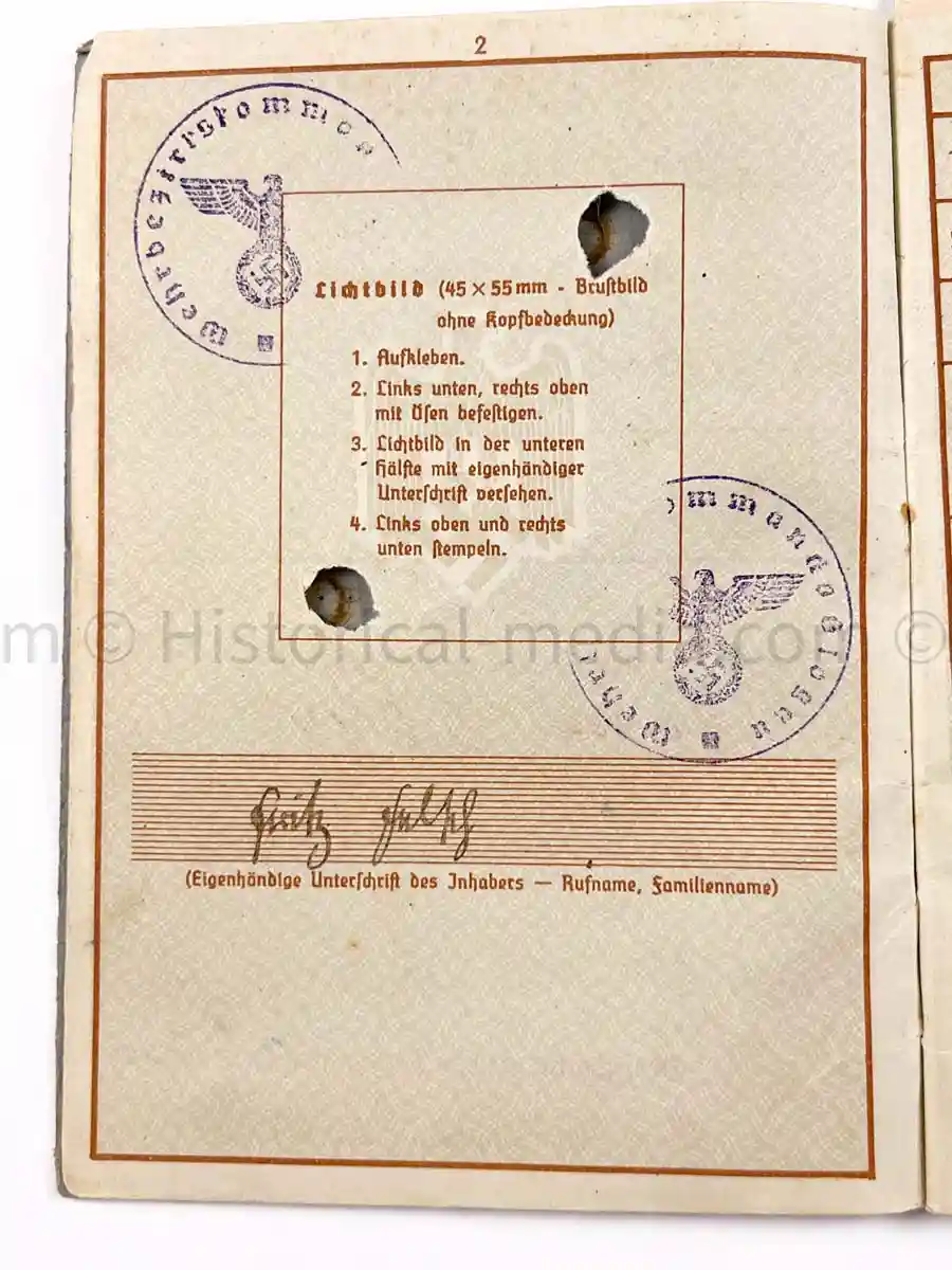 WEHRPASS - INFANTERIE REGIMENT 54 - 18. INFANTERIE DIVISION - POAND, FRANCE, RUSSIA 