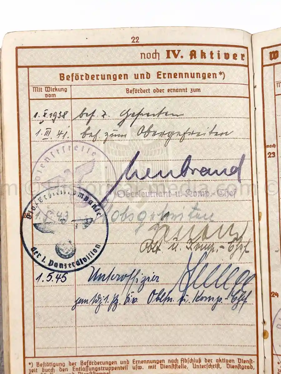 WEHRPASS - KRADSCHÜTZEN BATAILLON 7 - 2. LEICHTE DIVISION - POLAND, FRANCE, RUSSIA, BALKANS, GREECE 