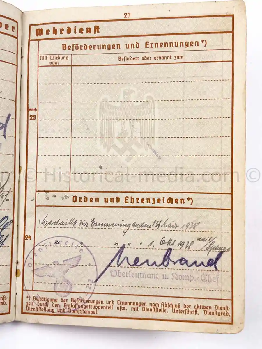 WEHRPASS - KRADSCHÜTZEN BATAILLON 7 - 2. LEICHTE DIVISION - POLAND, FRANCE, RUSSIA, BALKANS, GREECE 