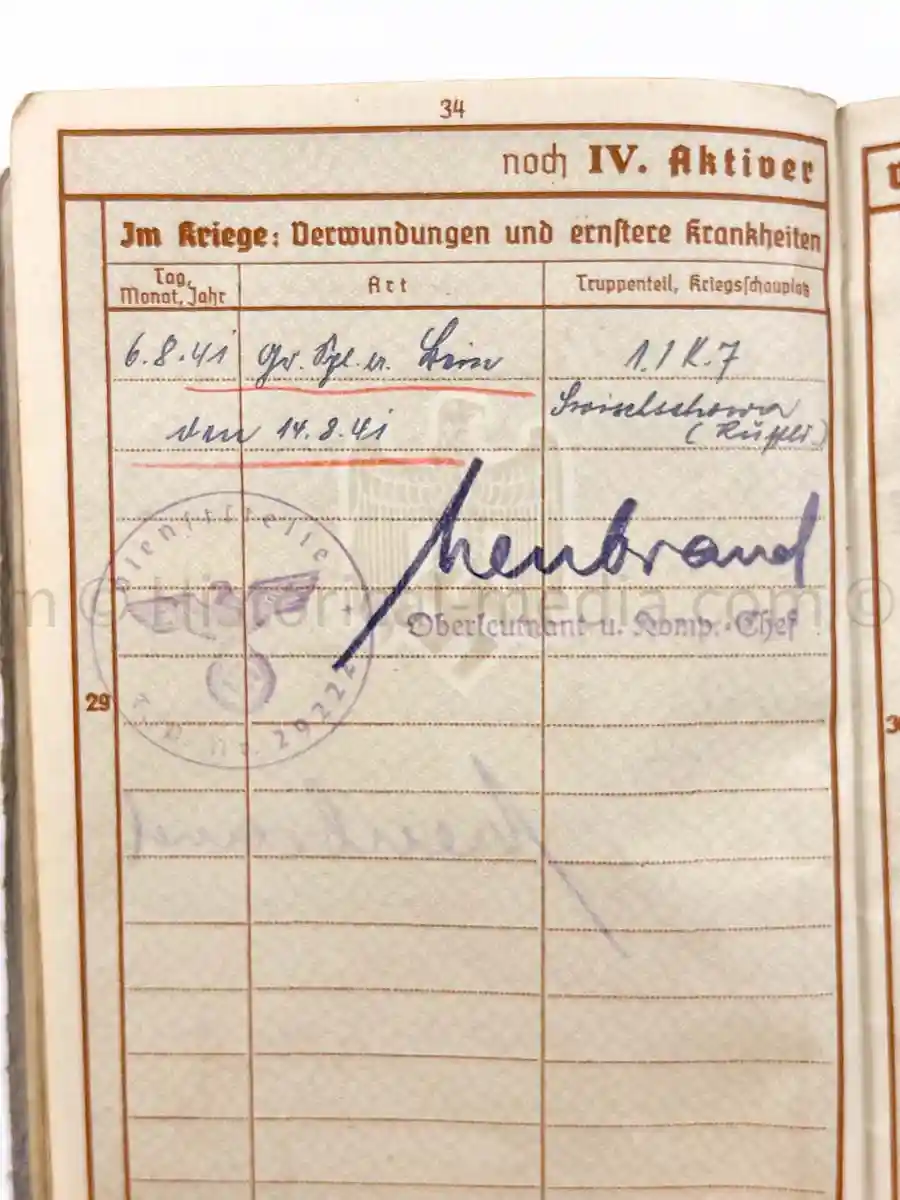 WEHRPASS - KRADSCHÜTZEN BATAILLON 7 - 2. LEICHTE DIVISION - POLAND, FRANCE, RUSSIA, BALKANS, GREECE 