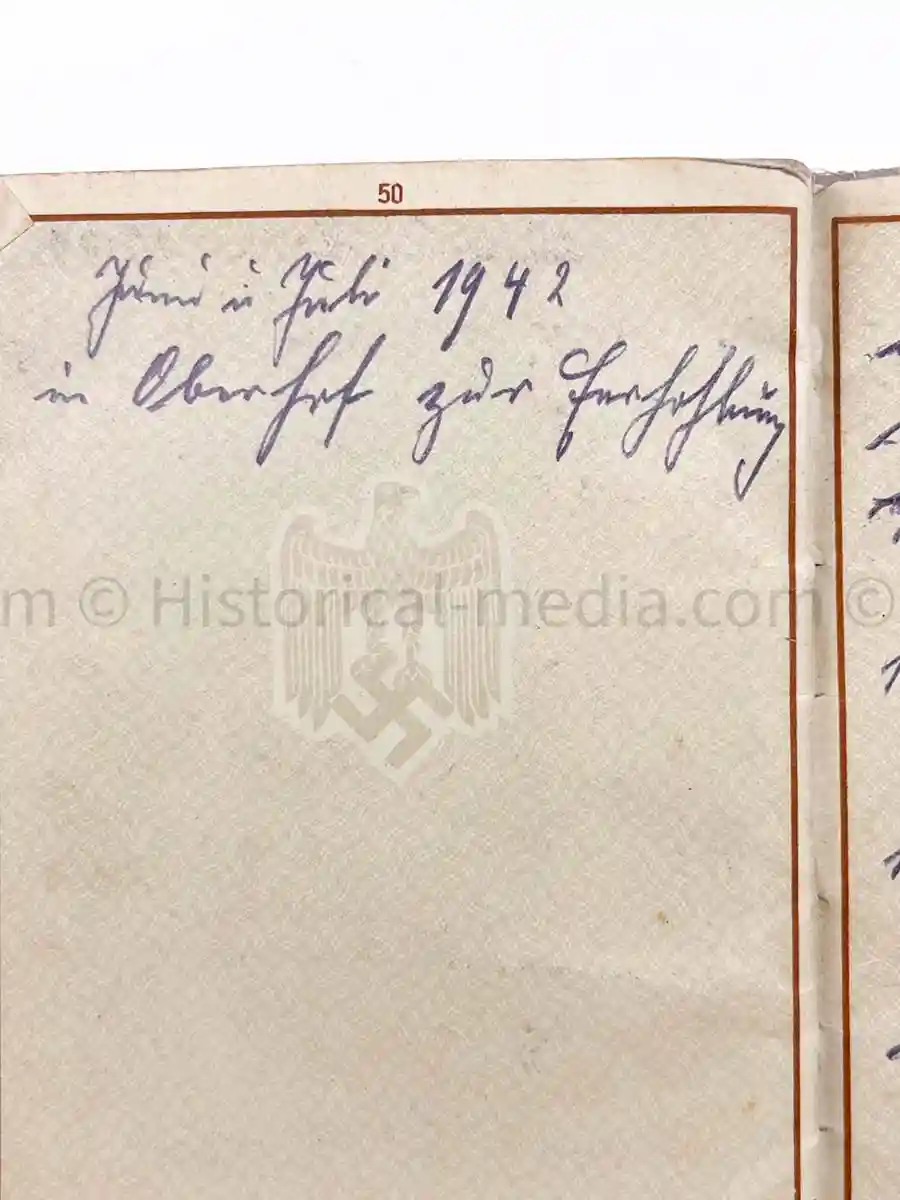 WEHRPASS - KRADSCHÜTZEN BATAILLON 7 - 2. LEICHTE DIVISION - POLAND, FRANCE, RUSSIA, BALKANS, GREECE 
