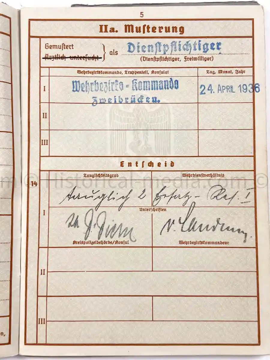 WEHRPASS - INFANTERIE REGIMENT 63 - 27. INFANTERIE DIVISION - AUSTRIAN ANSCHLUSS, POLAND, FRANCE, RUSSIA 