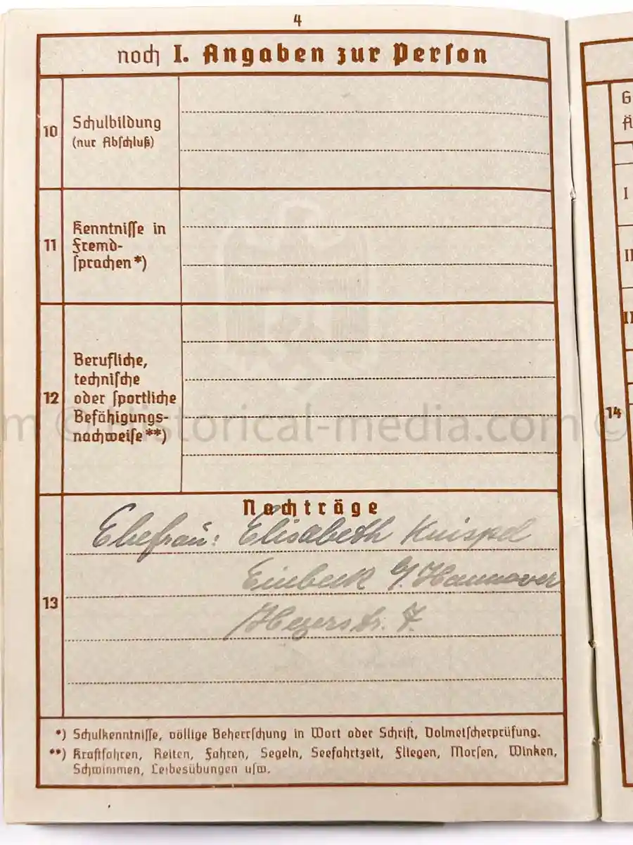 WEHRPASS - 19. & 246. INFANTERIE DIVISIONS - EK2 AWARDED FOR POLAND CAMPAIGN - KIA RUSSIA 1943 