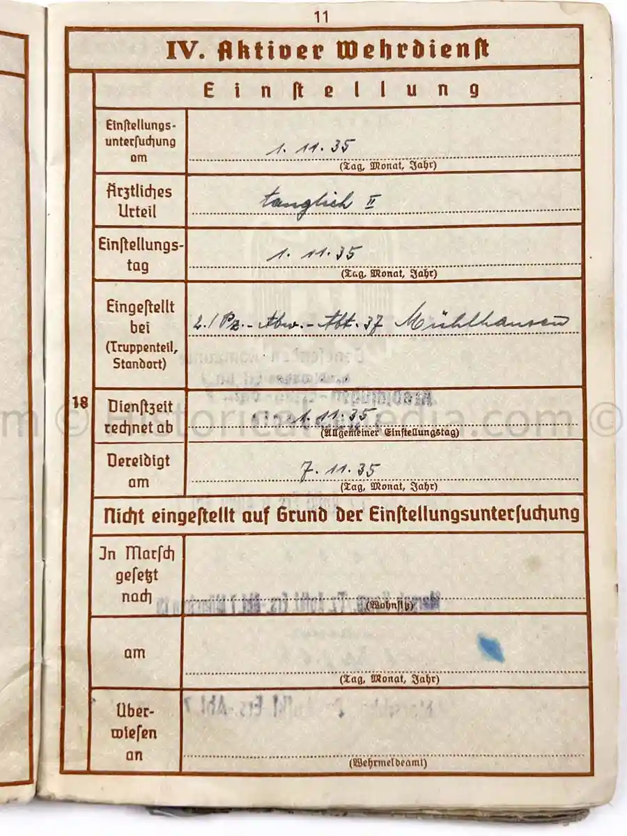 WEHRPASS - GEBIRGS KRADSCHÜTZEN SCHWADRON 54 - 1. GEBIRGS DIVISION - SUDETENLAND, POLAND, FRANCE, RUSSIA