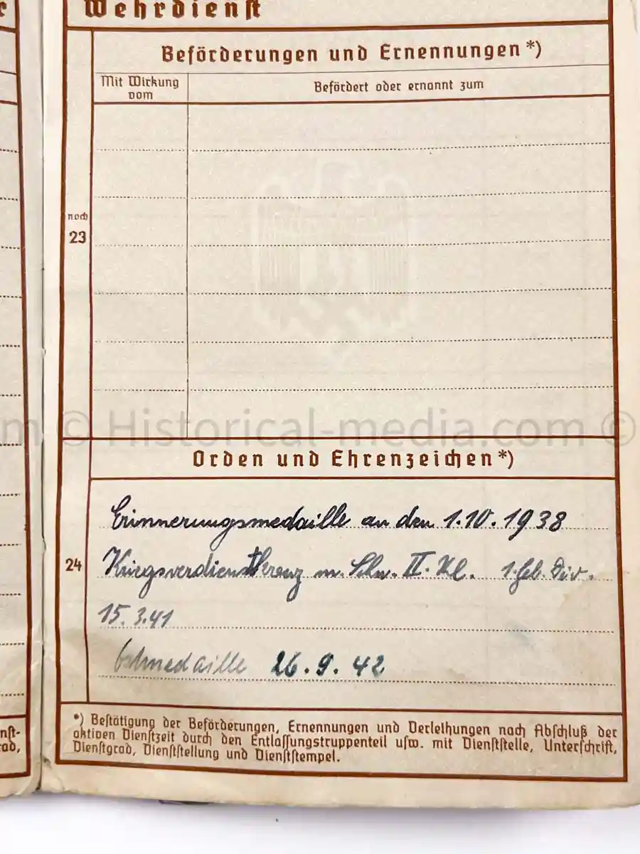 WEHRPASS - GEBIRGS KRADSCHÜTZEN SCHWADRON 54 - 1. GEBIRGS DIVISION - SUDETENLAND, POLAND, FRANCE, RUSSIA