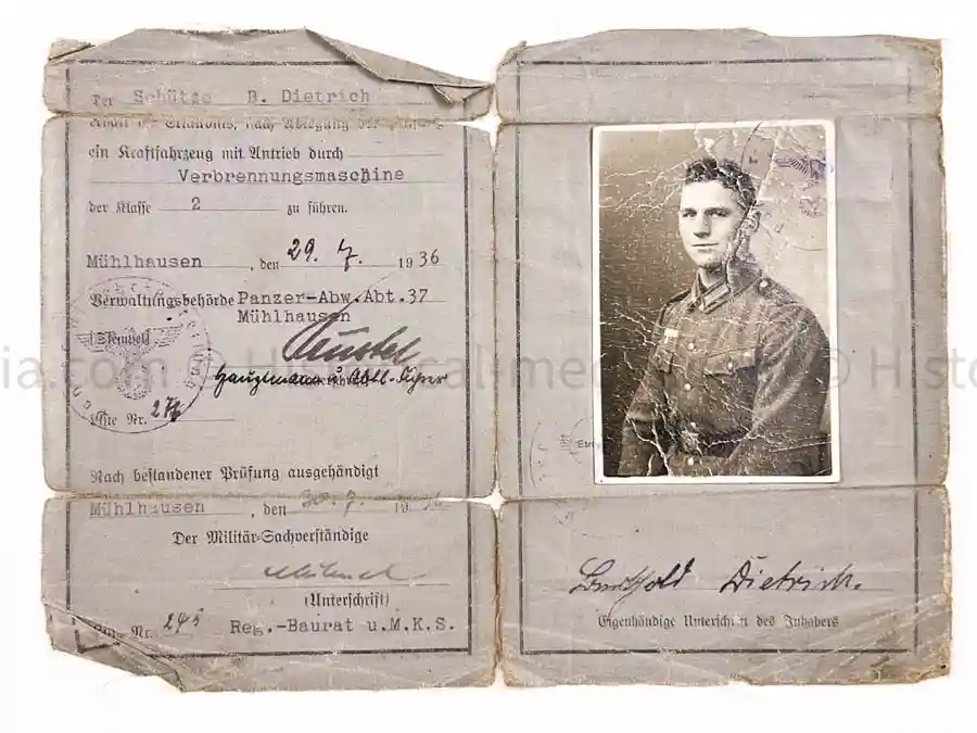 WEHRPASS - GEBIRGS KRADSCHÜTZEN SCHWADRON 54 - 1. GEBIRGS DIVISION - SUDETENLAND, POLAND, FRANCE, RUSSIA