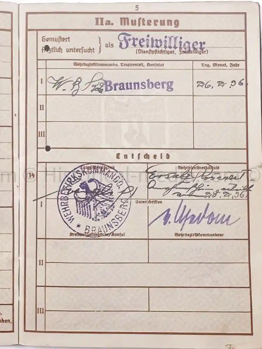WEHRPASS - 61. INFANTERIE DIVISION - POLAND, FRANCE, RUSSIA - KIA 1943 