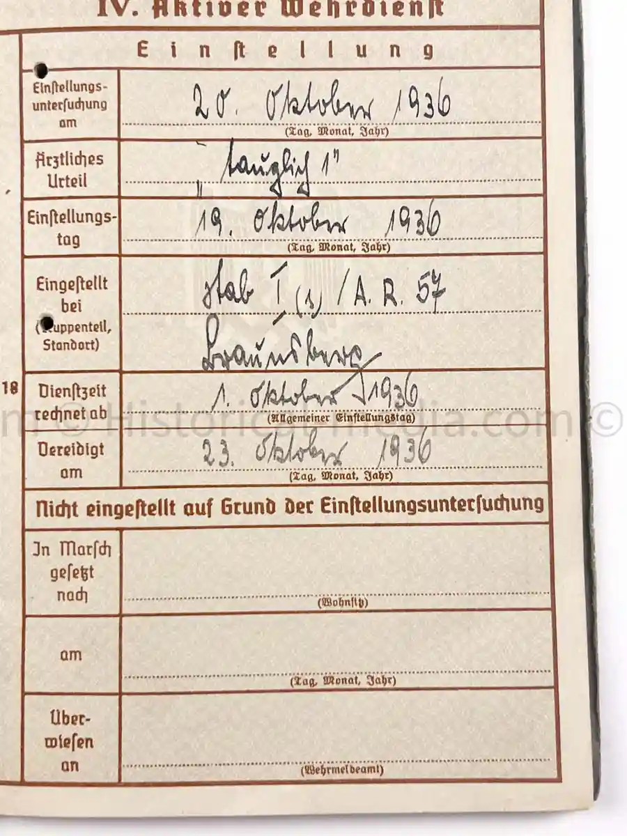 WEHRPASS - 61. INFANTERIE DIVISION - POLAND, FRANCE, RUSSIA - KIA 1943 
