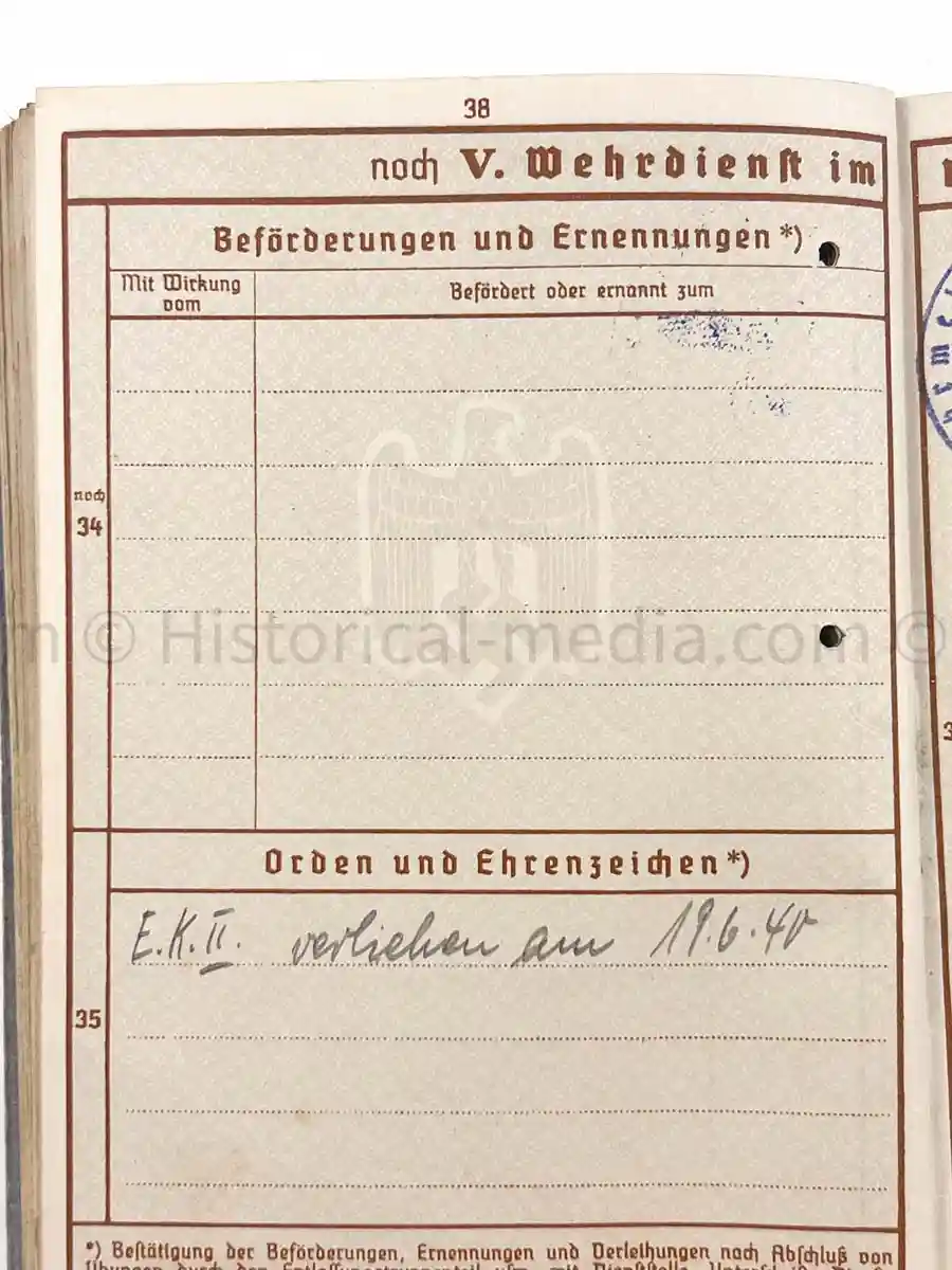 WEHRPASS - 61. INFANTERIE DIVISION - POLAND, FRANCE, RUSSIA - KIA 1943 