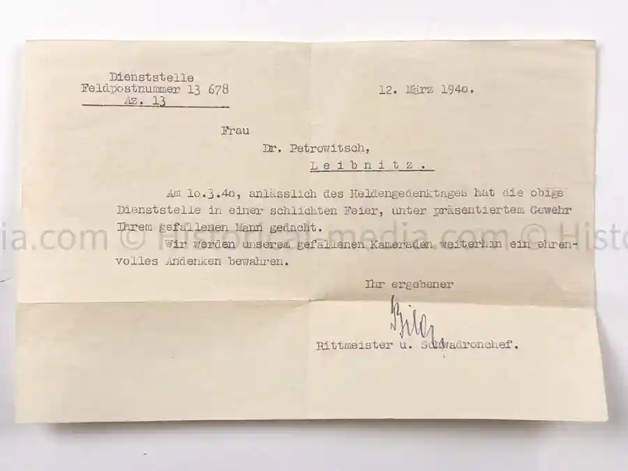 WEHRPASS - 4. LEICHTE DIVISION - KIA - POLAND CAMPAIGN 1939