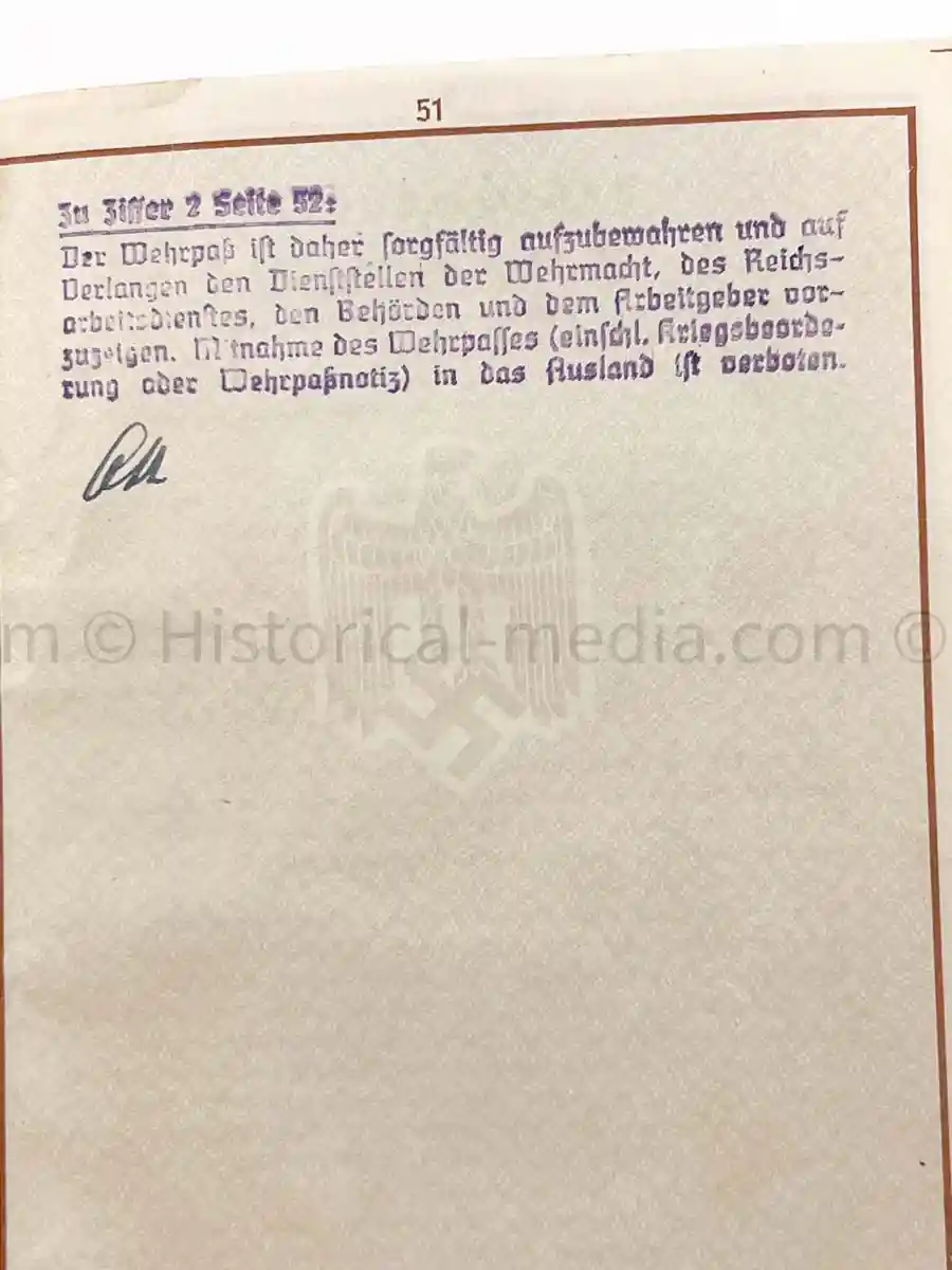 WEHRPASS - 2. INFANTERIE DIVISION (MOT.) - EK2 AWARDED FOR POLAND CAMPAIGN 1939 