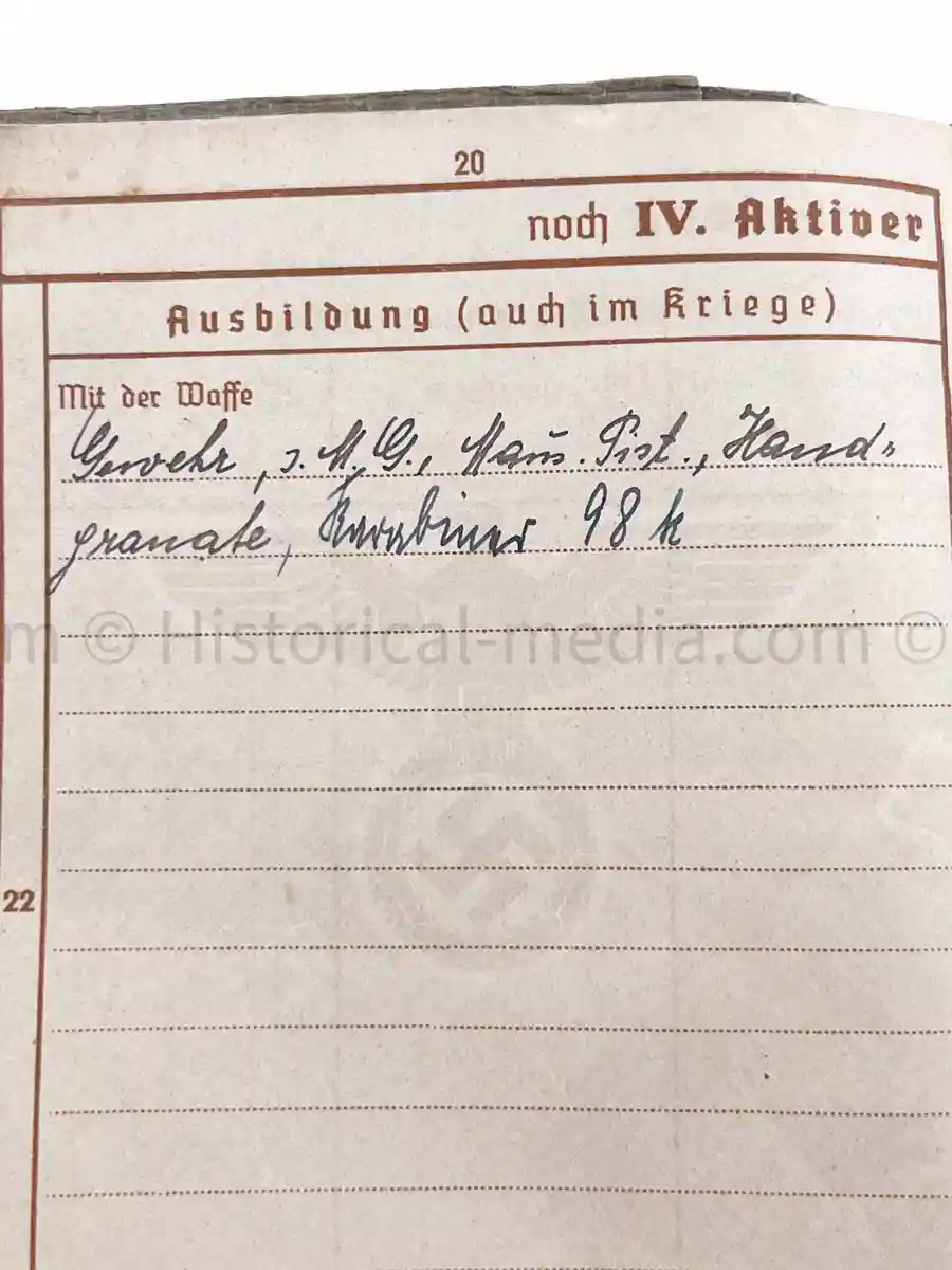 WEHRPASS - 3. GEBIRGS DIVISION - WWI ITALIAN POW + POLAND 1939 