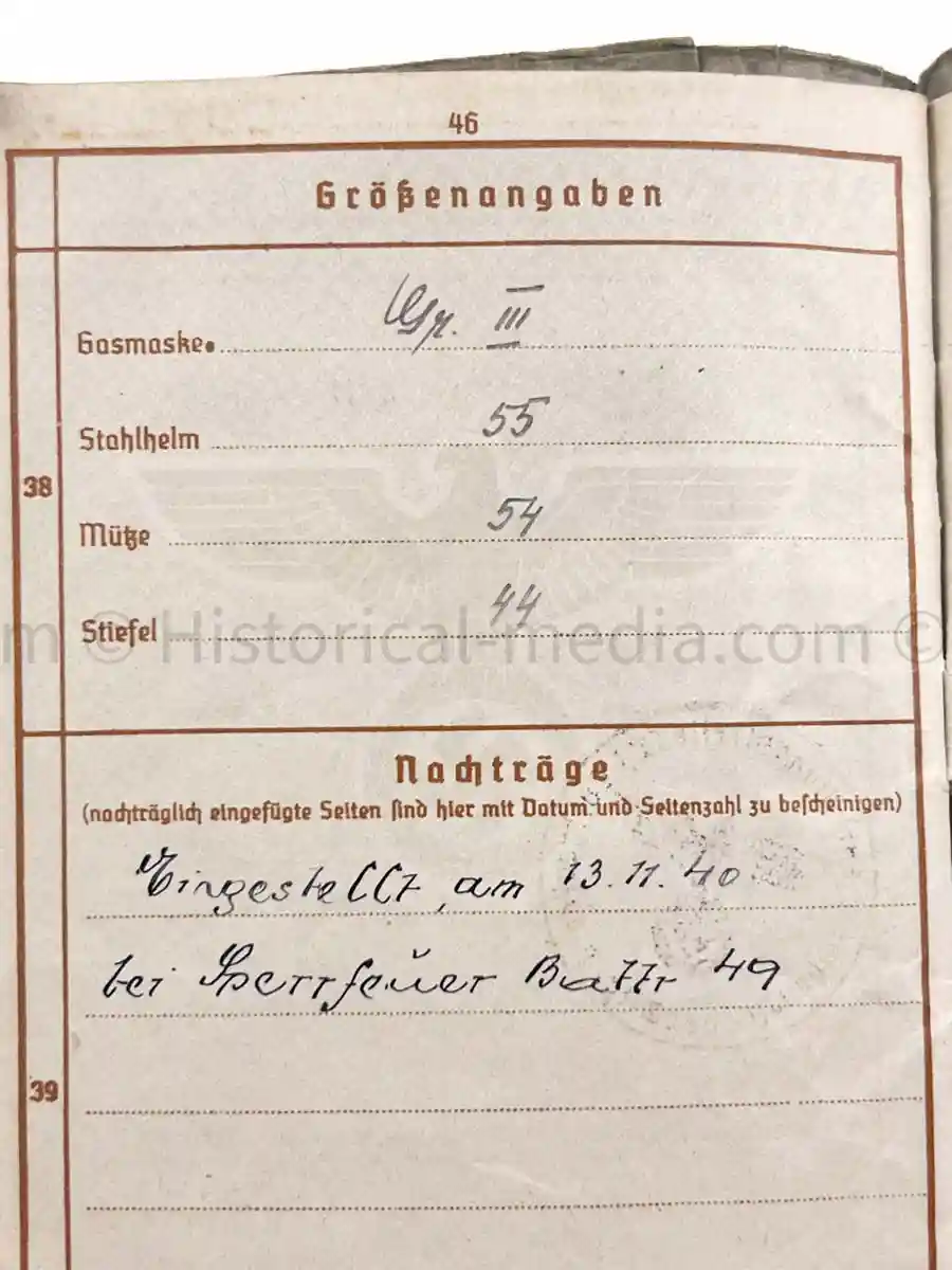 WEHRPASS - 3. GEBIRGS DIVISION - WWI ITALIAN POW + POLAND 1939 
