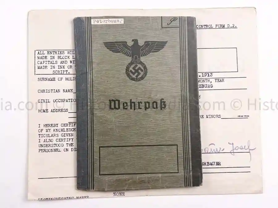 WEHRPASS - 3. GEBIRGS DIVISION - POLAND, FRANCE, RUSSIA 