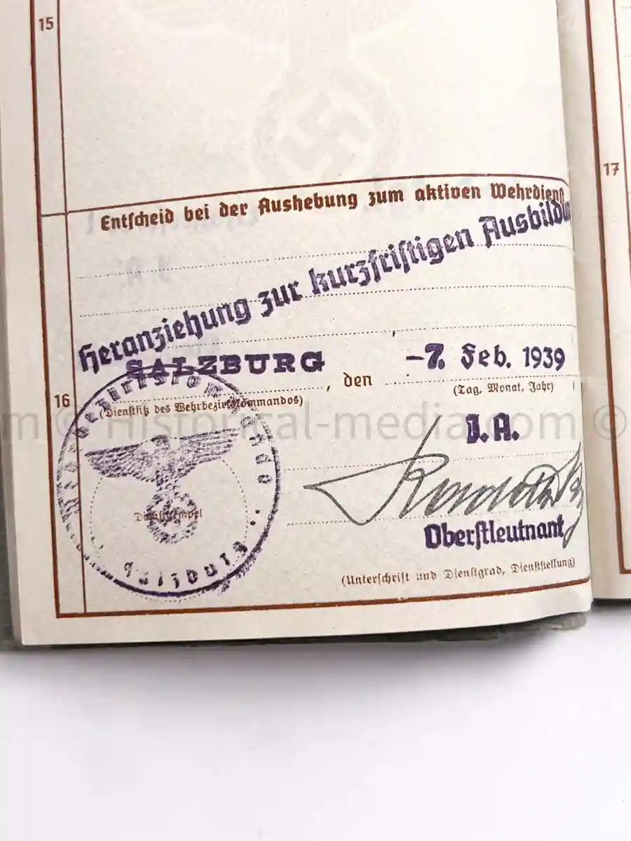 WEHRPASS - 3. GEBIRGS DIVISION - POLAND, FRANCE, RUSSIA 