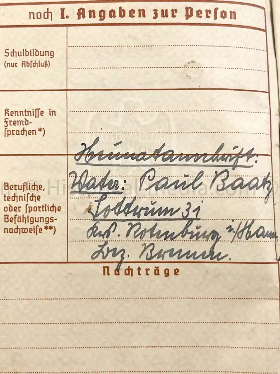 WEHRPASS - 32. INFANTERIE DIVISION - DEMYANSK SHIELD - POLAND, FRANCE, RUSSIA, BANDENKAMPF 