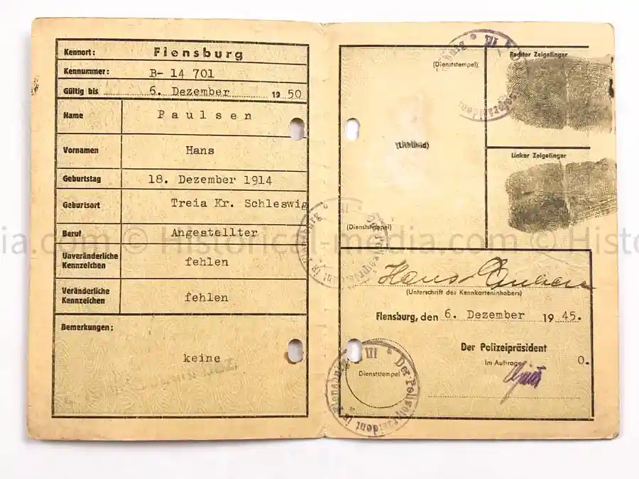WEHRPASS - HAUPTMANN - 32 INFANTERIE DIVISION - POLAND, FRANCE, RUSSIA - EK1 