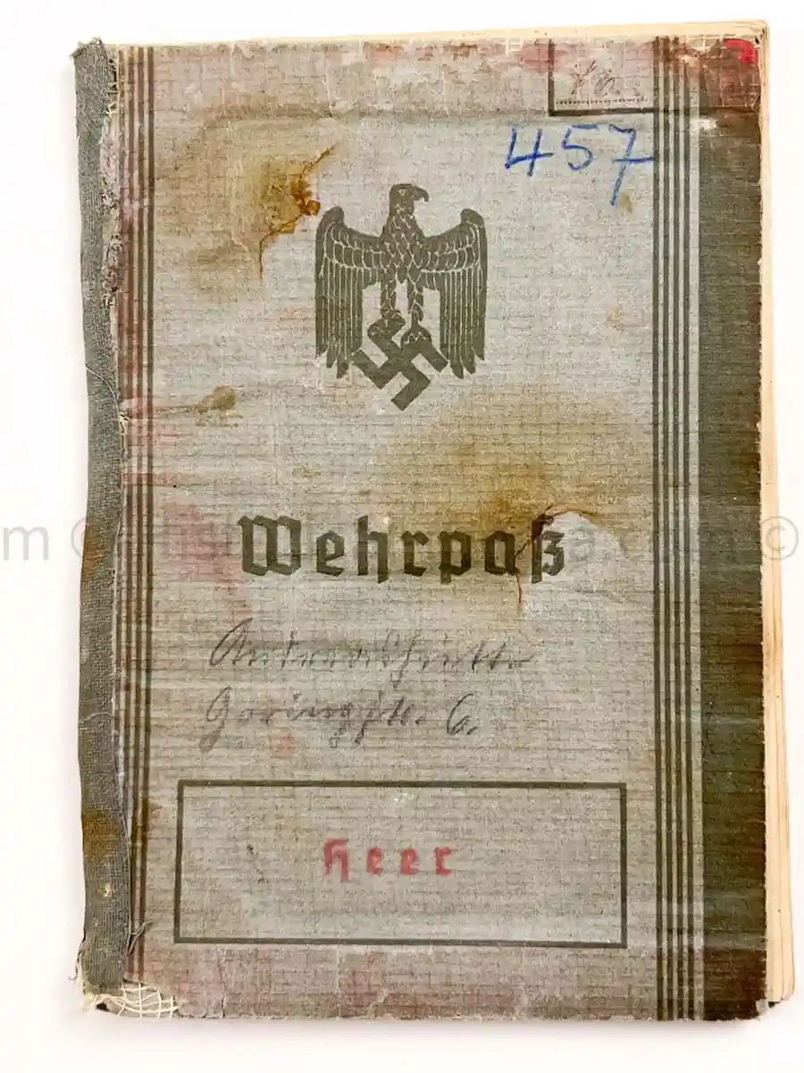 WEHRPASS - 239. INFANTERIE DIVISION - POLAND, FRANCE, RUSSIA - KIA 