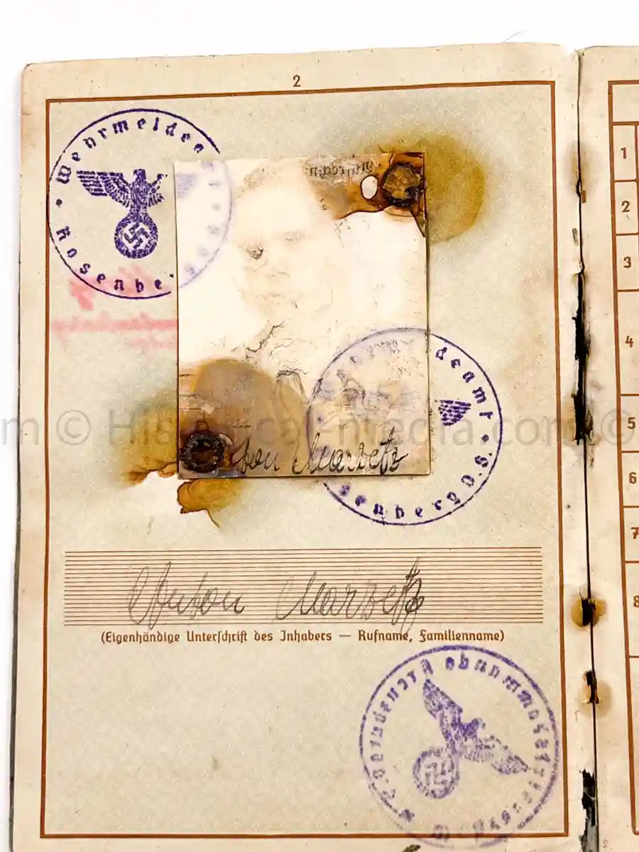 WEHRPASS - 239. INFANTERIE DIVISION - POLAND, FRANCE, RUSSIA - KIA 