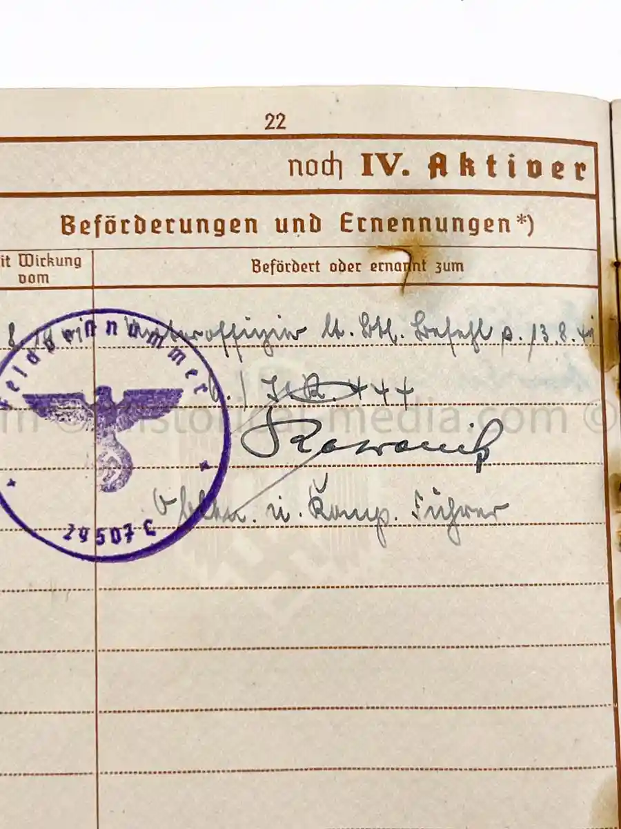 WEHRPASS - 239. INFANTERIE DIVISION - POLAND, FRANCE, RUSSIA - KIA 