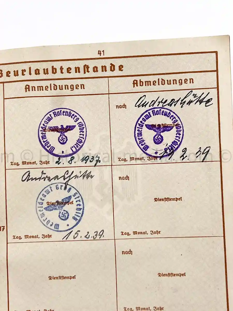 WEHRPASS - 239. INFANTERIE DIVISION - POLAND, FRANCE, RUSSIA - KIA 