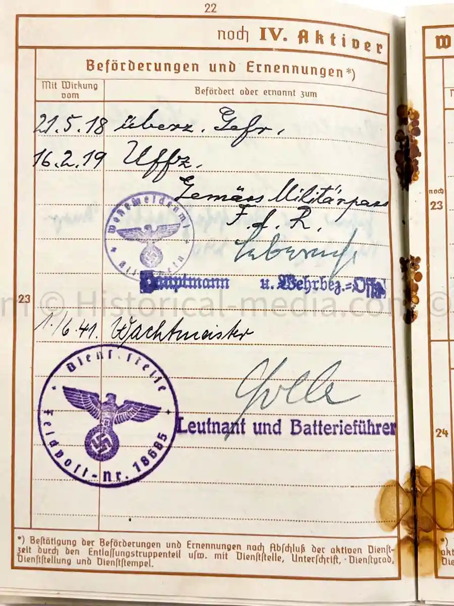 WEHRPASS - 61. INFANTERIE DIVISION - POLAND, FRANCE, NORWAY 