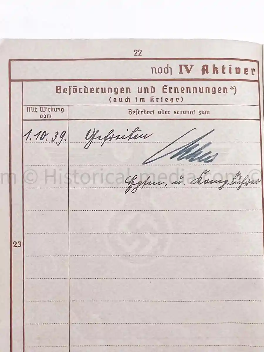 WEHRPASS - 218. INFANTERIE DIVISION - POALND, FRANCE 