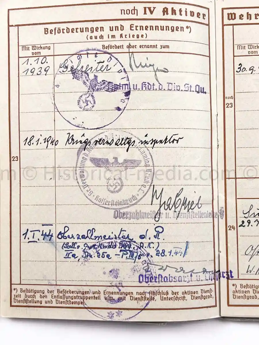 WEHRPASS - 9. PANZER DIVISION - POLAND, FRANCE 